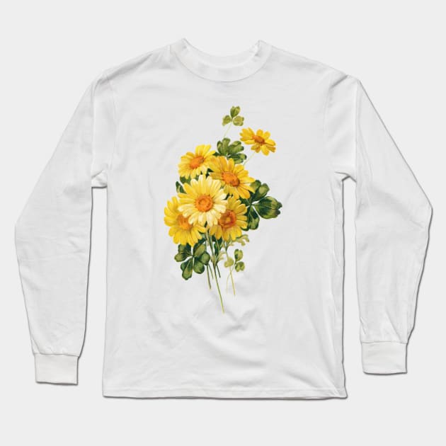 Yellow Daisies Long Sleeve T-Shirt by NEILBAYLIS